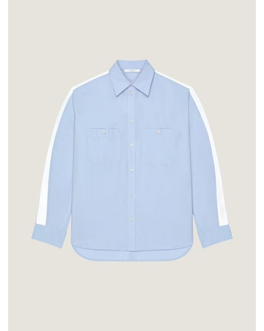 Givenchy Blue Couture Seam Overshirt for men