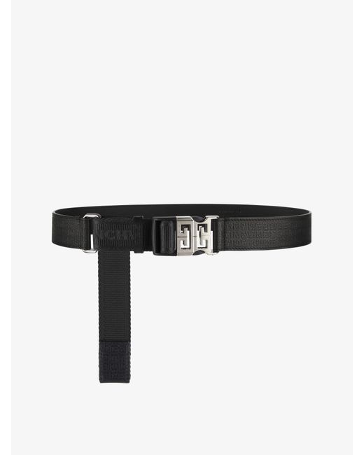 Cintura 4G Release Buckle in pelle Micro 4G e webbing di Givenchy in Black da Uomo