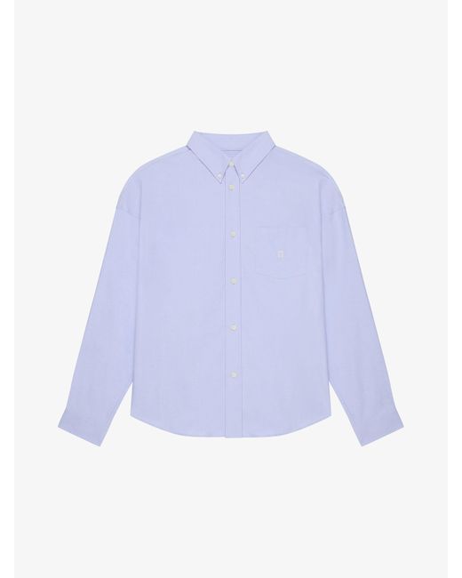 Camicia in cotone di Givenchy in Purple da Uomo