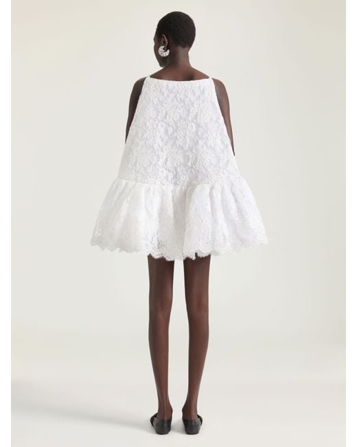 Givenchy Natural Sliced Mini Ruffled Dress