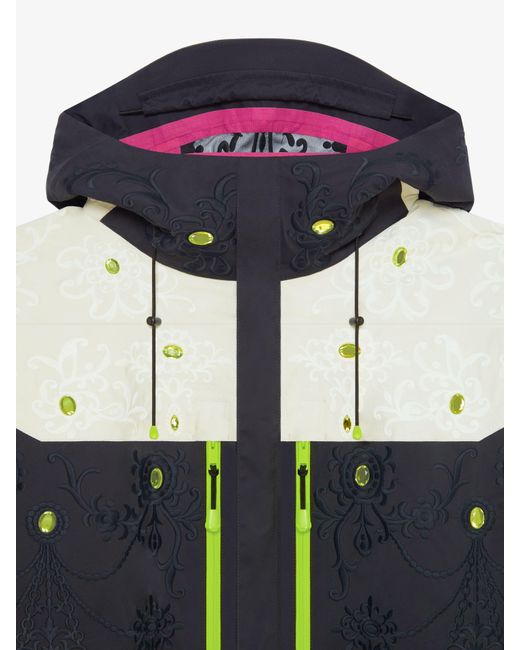 Givenchy Blue Technical Jacket With Embroideries And Rhinestones for men