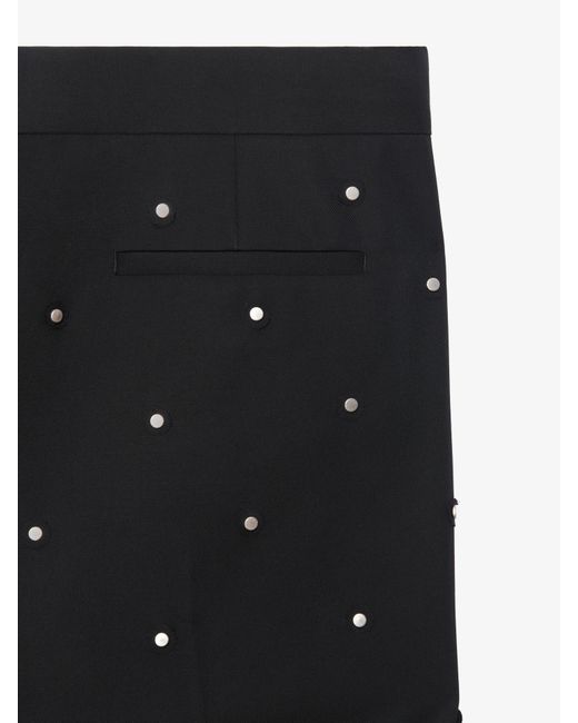 Pantalon large en laine avec passepoil et studs Givenchy pour homme en coloris Black