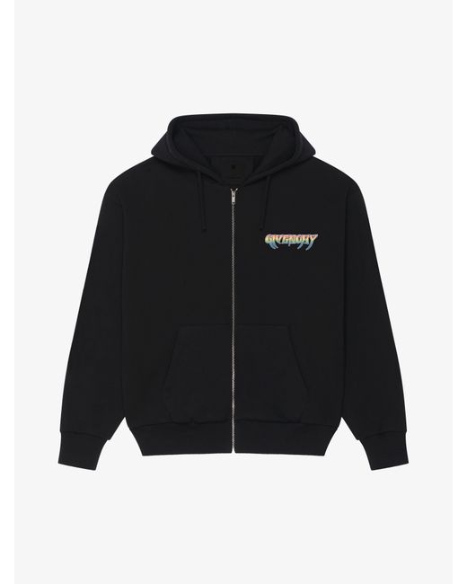 Givenchy Black World Tour Boxy Fit Hoodie for men