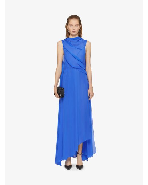 Givenchy Blue Draped Dress