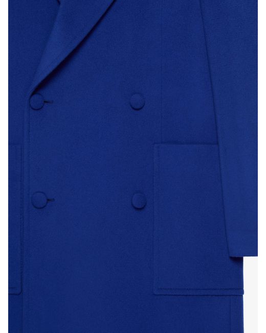 Manteau oversize en laine et cachemire Givenchy pour homme en coloris Blue