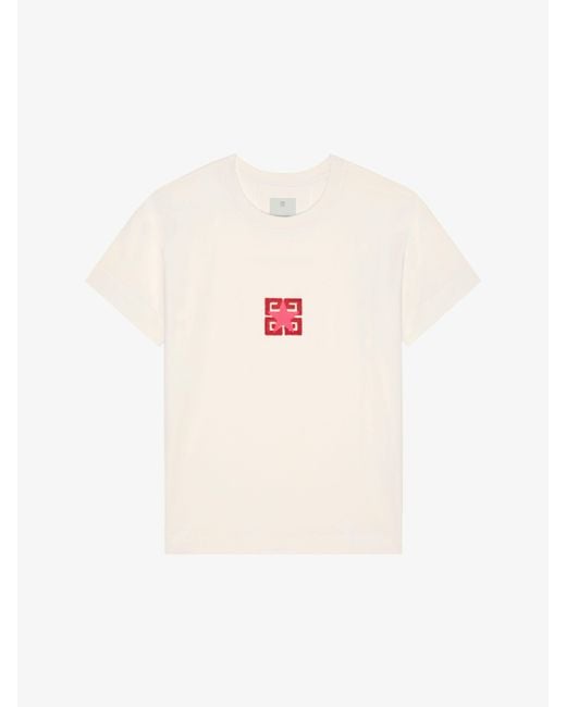 T-shirt ampia 4G Stars in cotone di Givenchy in Pink da Uomo