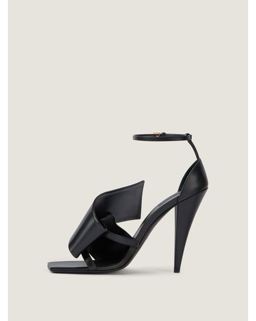 Givenchy Black Sliced Square Heeled Sandals