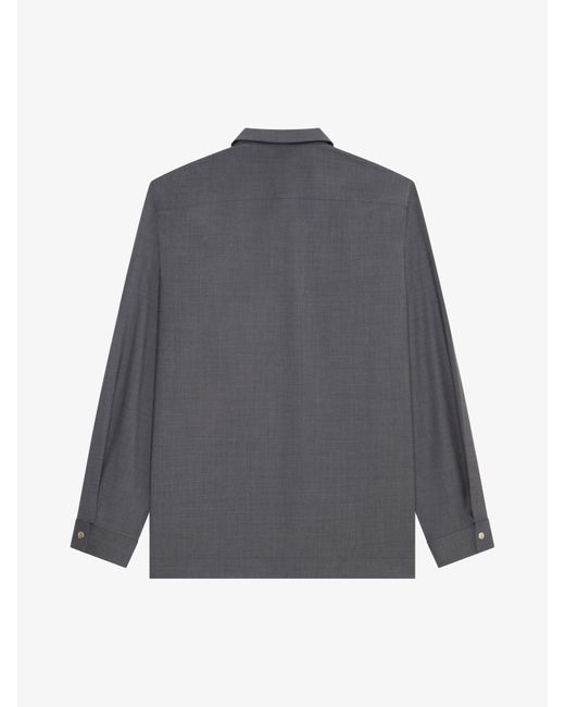 Givenchy Gray Zipped Shirt for men