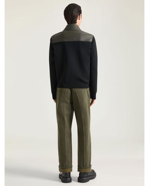 Givenchy Black Mix Material Blouson With Paris Patch for men