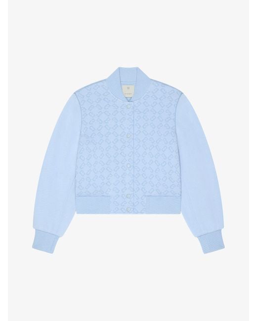 Giacca varsity in jacquard Monogram 72 di Givenchy in Blue