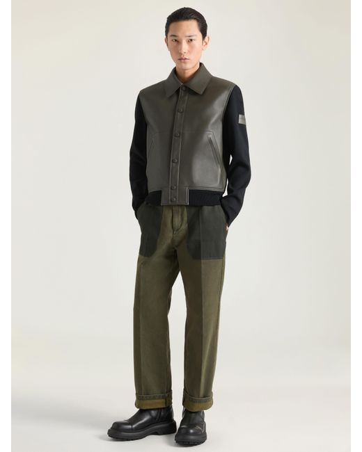 Givenchy Black Mix Material Blouson With Paris Patch for men