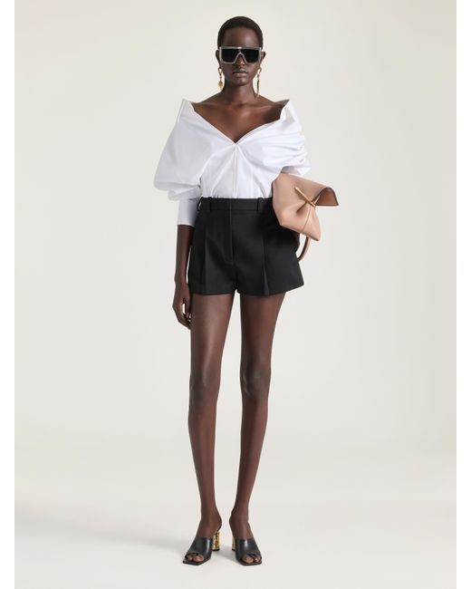 Givenchy Black Pleated Shorts