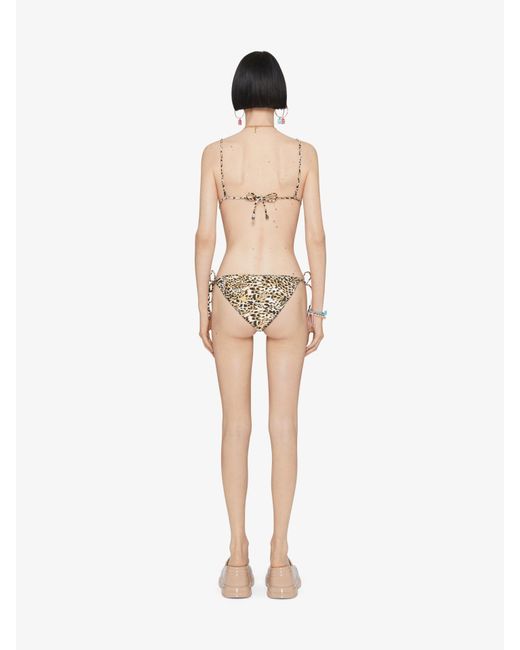 Givenchy Natural Printed Bikini Bottom With 4G Detail