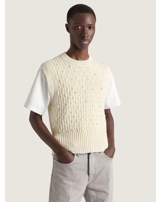 Givenchy Natural Sleeveless Sweater for men