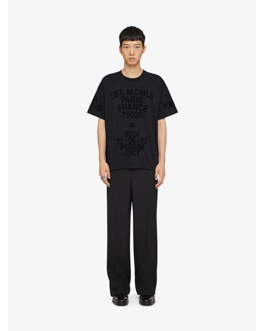T-shirt ample en coton Givenchy pour homme en coloris Black