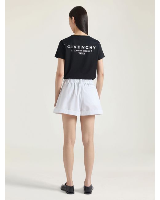 Givenchy White Double Pleat Shorts