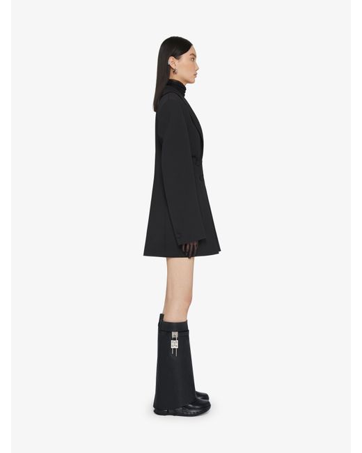 Stivali Shark Lock Biker di pelle fiore di Givenchy in Black