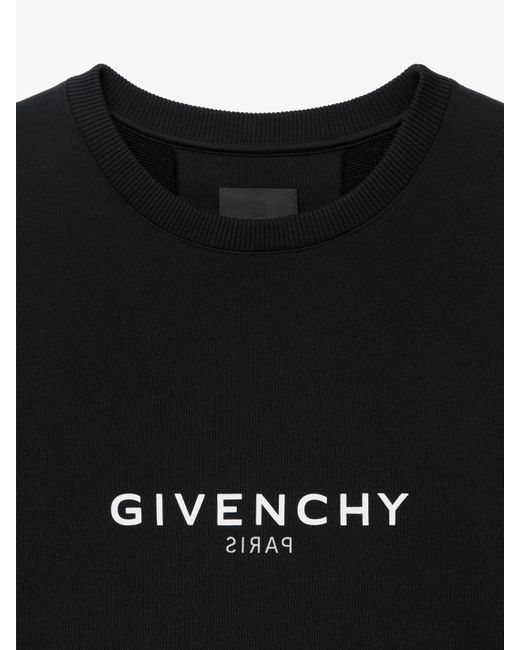 Givenchy Black Classic Fit Sweatshirt With Reverse Print for men