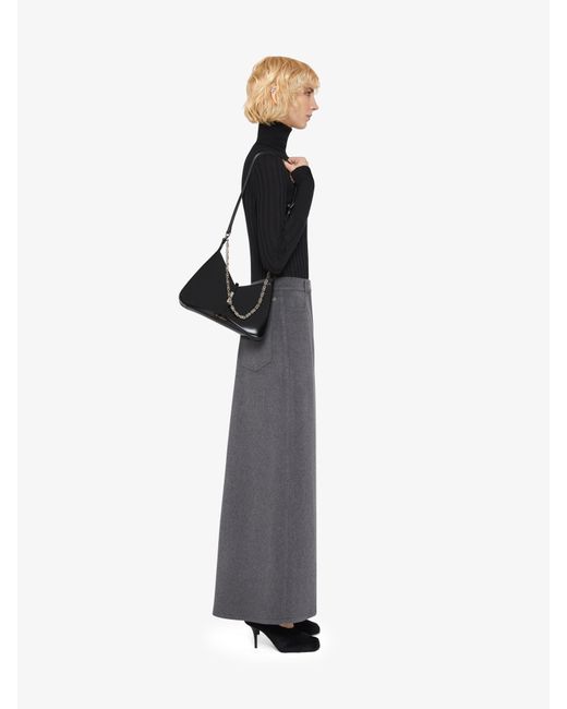 Jupe en laine et cachemire avec fente Givenchy en coloris Gray
