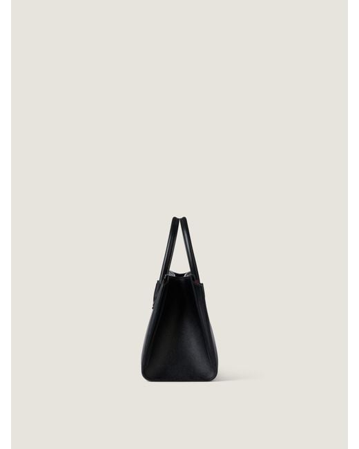Givenchy Black Small Antigona Catchall Bag In Shiny Grained Leather