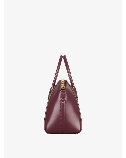 Givenchy Purple Small Antigona Bag In Box Leather