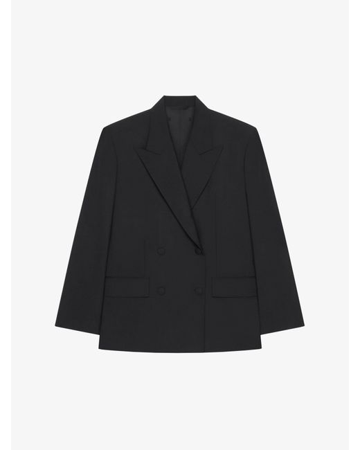 Givenchy Black Oversized Double Breasted Jacket