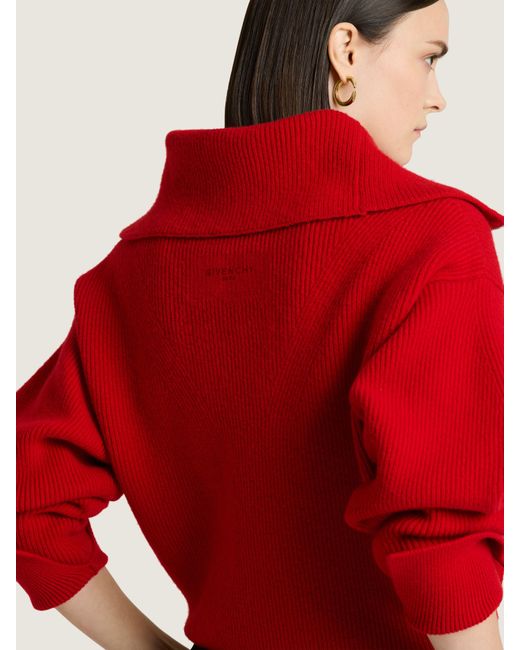 Givenchy Red Zipped Cardigan