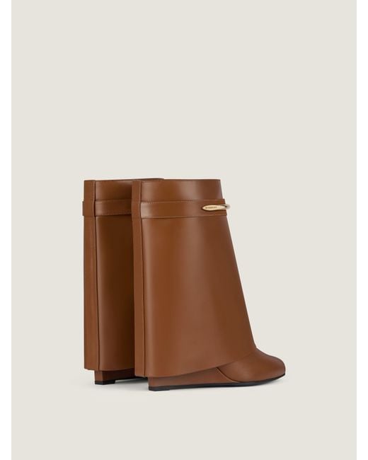 Givenchy Brown Shark Pinch Ankle Boots