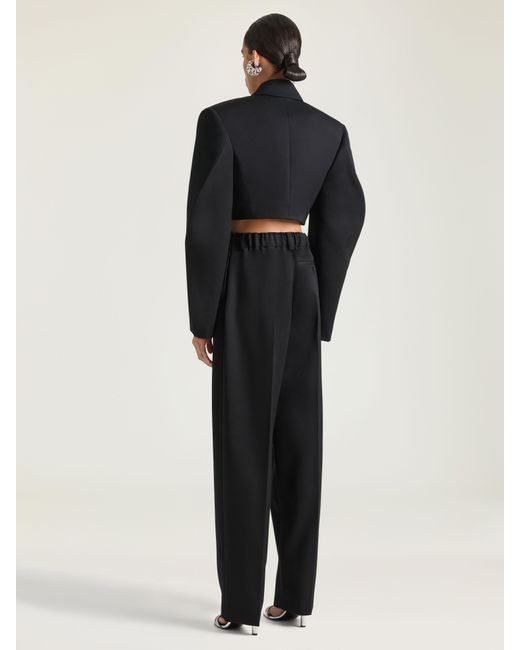 Givenchy Black Cropped Cocoon Jacket