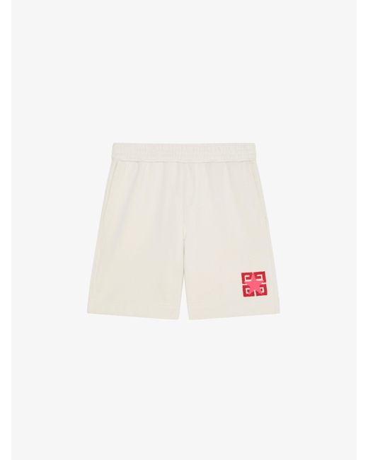 Givenchy White 4G Stars Bermuda Shorts for men