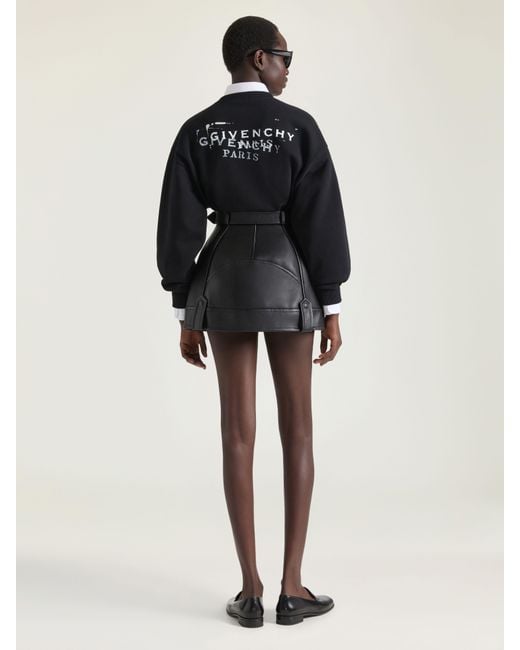 Givenchy Black Mini Biker Skirt