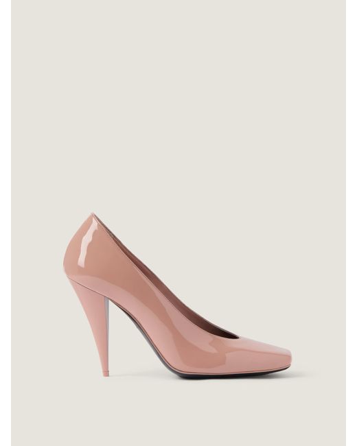Décolleté Sliced Square in pelle verniciata di Givenchy in Pink