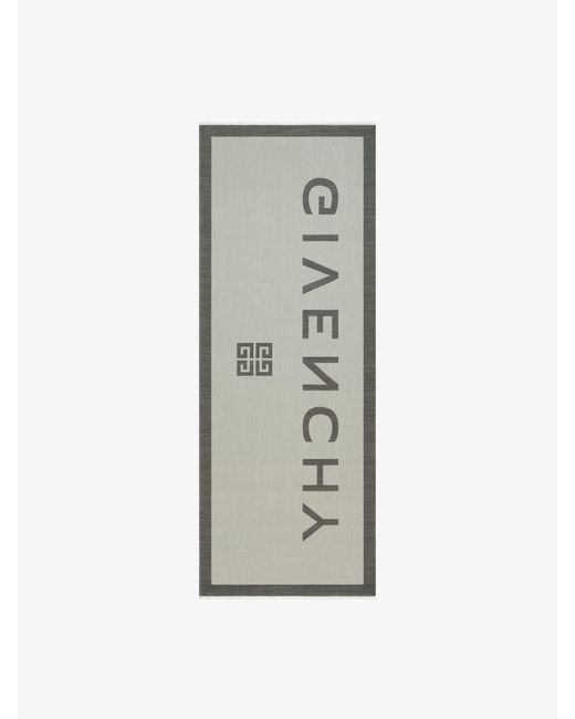 Stola 4G in seta e lana di Givenchy in Gray