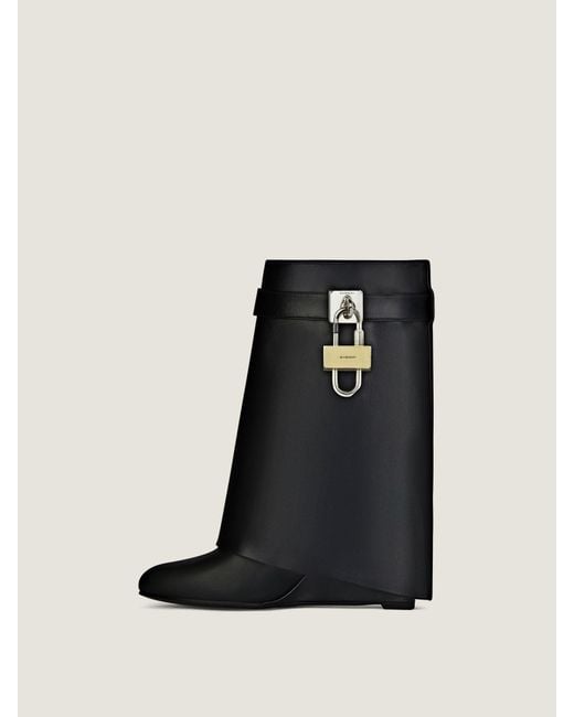 Givenchy Black Shark Lock Ankle Boots
