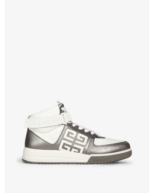 Givenchy White G4 High Top Sneakers for men