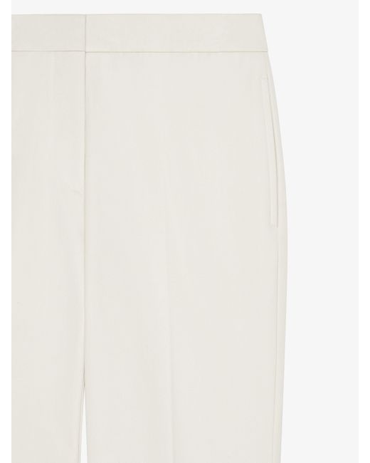 Givenchy White Cropped Fit Tailored Pants In Cotton