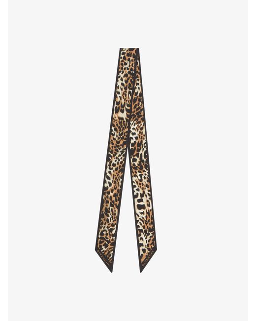 Bandeau en soie imprimé léopard Givenchy en coloris White