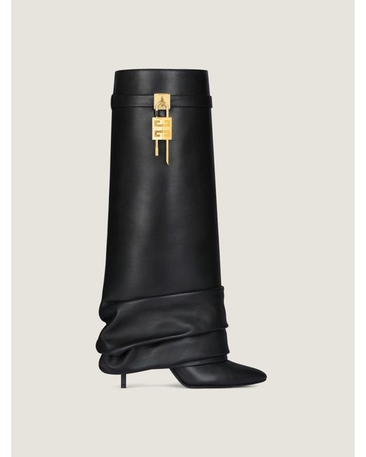 Givenchy Black Shark Lock Stiletto Boots