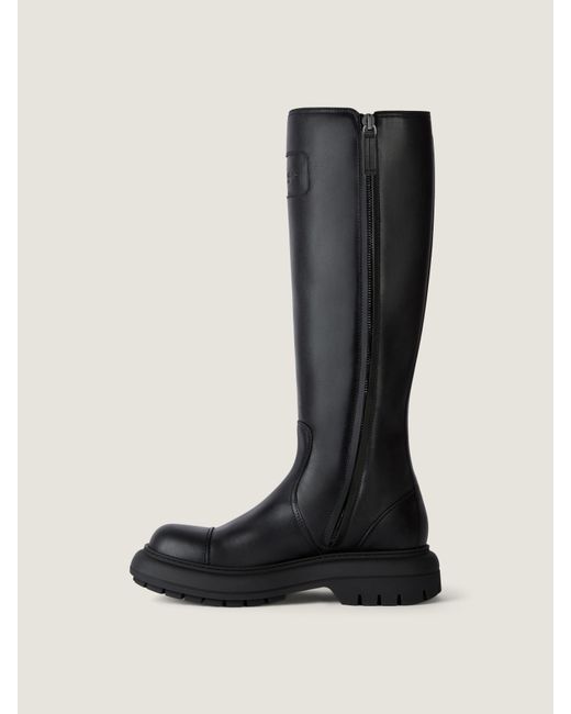 Givenchy Black Cargo Biker Knee High Boots for men