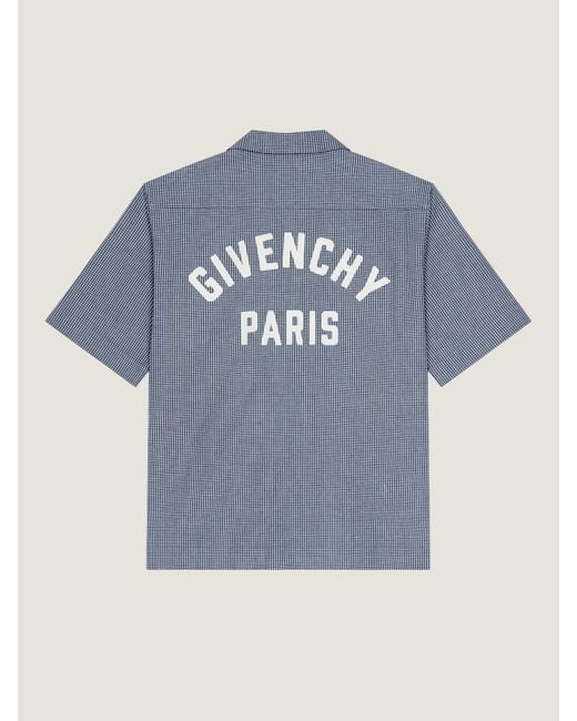 Givenchy Blue Checked Shirt for men