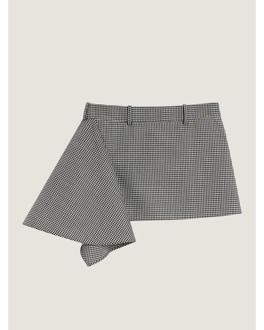 Givenchy Gray Slashed Mini Skirt