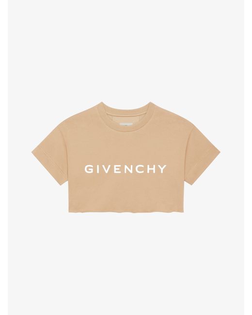 Givenchy Natural Archetype Cropped T-Shirt