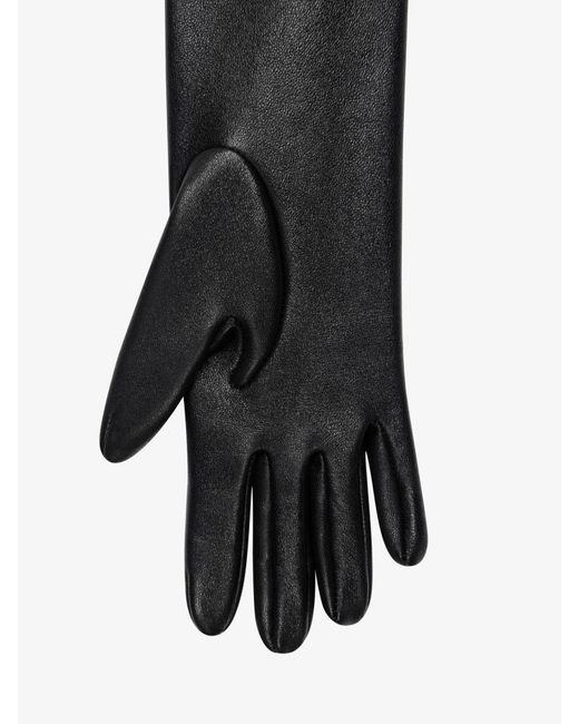 Givenchy Black Voyou Long Zipped Gloves