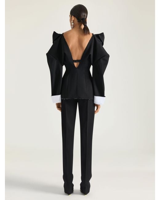 Givenchy Black Single-Breasted Slashed Jacket