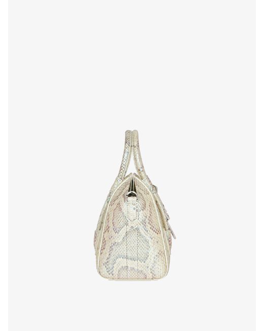 Givenchy White Mini Antigona Lock Bag