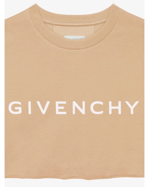 T-shirt cropped Archetype en coton Givenchy en coloris Natural