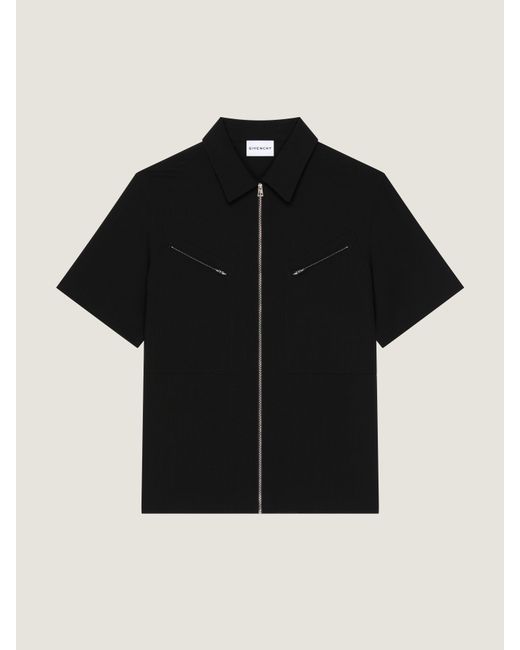 Givenchy Black Couture Seam Zipped Shirt for men
