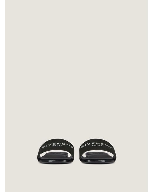 Givenchy Black 4g Flat Mules In Canvas