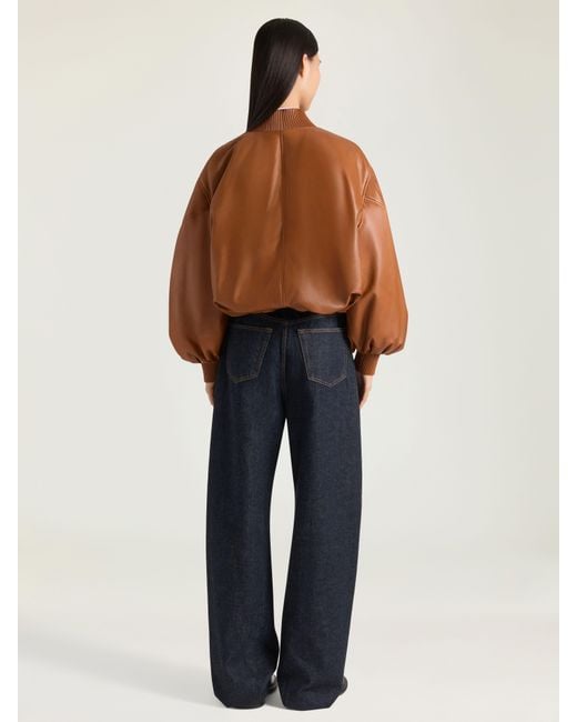 Givenchy Brown Cropped Cocoon Bomber