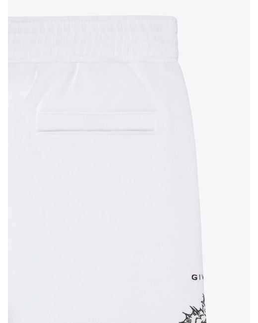Givenchy White Crest Jogger Pants for men
